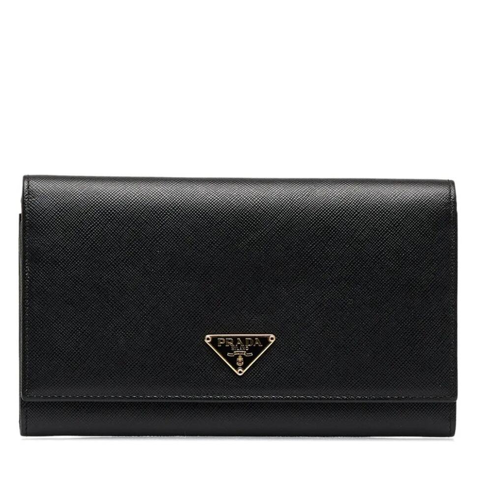 #PRADA Saffiano Wallet Black